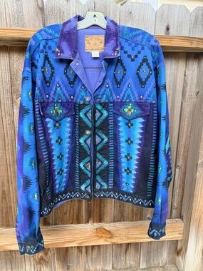 GAP Blue & Purple Southwestern Pattern Jacket